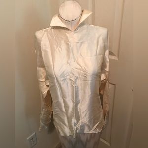 Fernando Sanchez blouse size medium cream silk long sleeve RARE